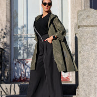 Long Hope Parka with Pockets, Khaki Green