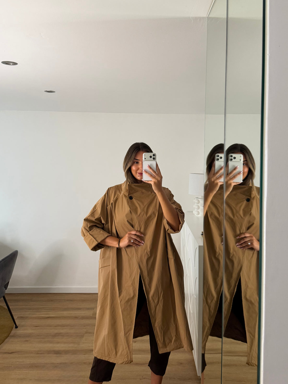 Casaco | gabardine Bloom camel