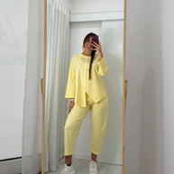 Conjunto Assimétrico Amarelo - manga comprida