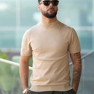 Homem | Camisola manga curta malha creme