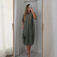 Vestido verde com bolsos