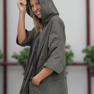 Hope Short Parka with Pockets, Khaki Green