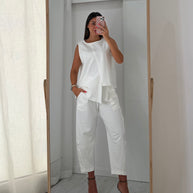 Conjunto Assimétrico branco