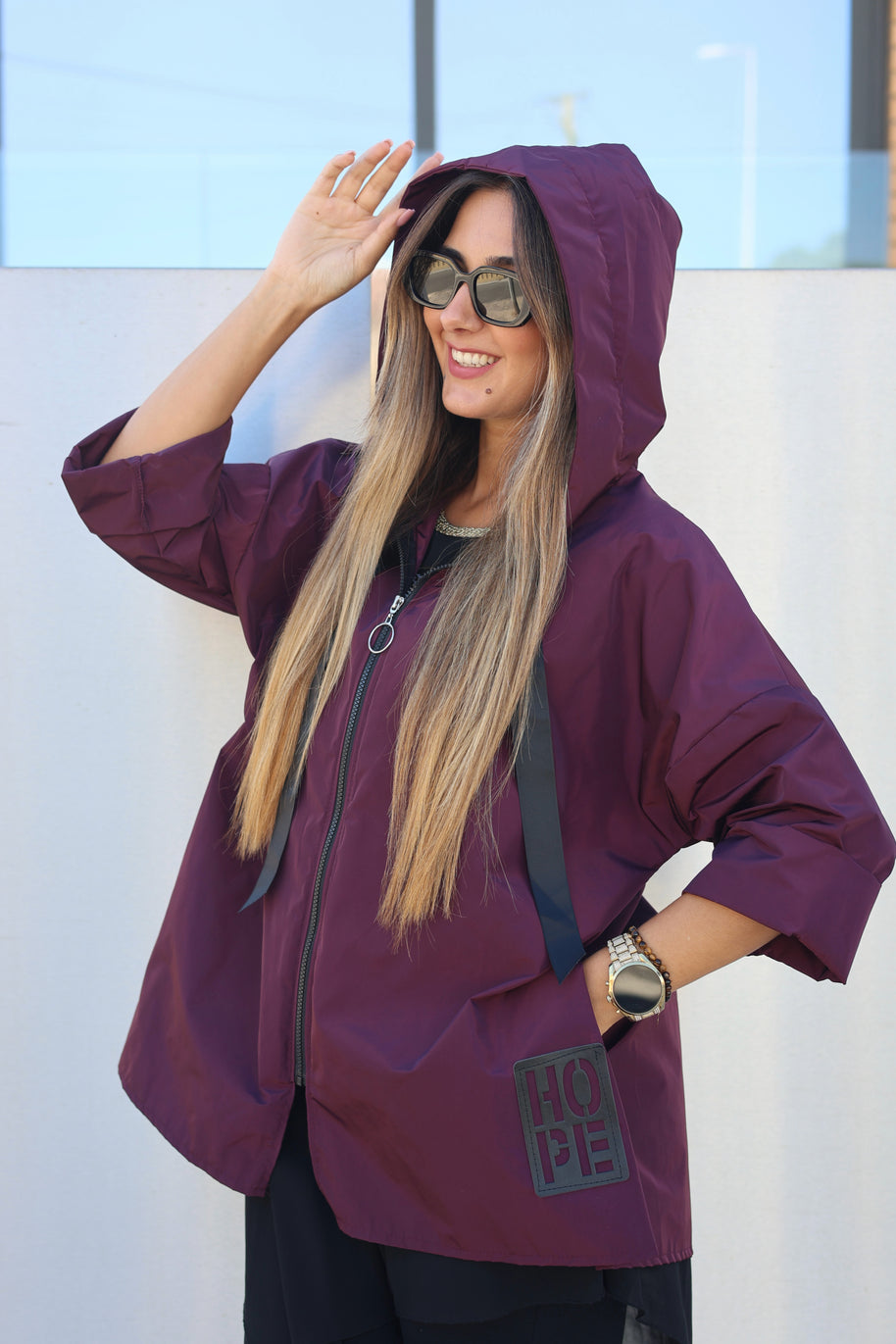 Parka Curta Bordeaux