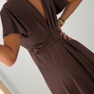 Vestido cerimónia castanho