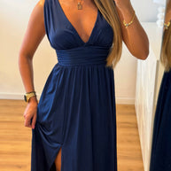 Vestido Fluido azul escuro