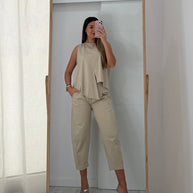 Conjunto Assimétrico bege