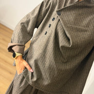 Conjunto tecido tipo denim TAUPE