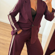 Conjunto blazer e calça Bordeaux