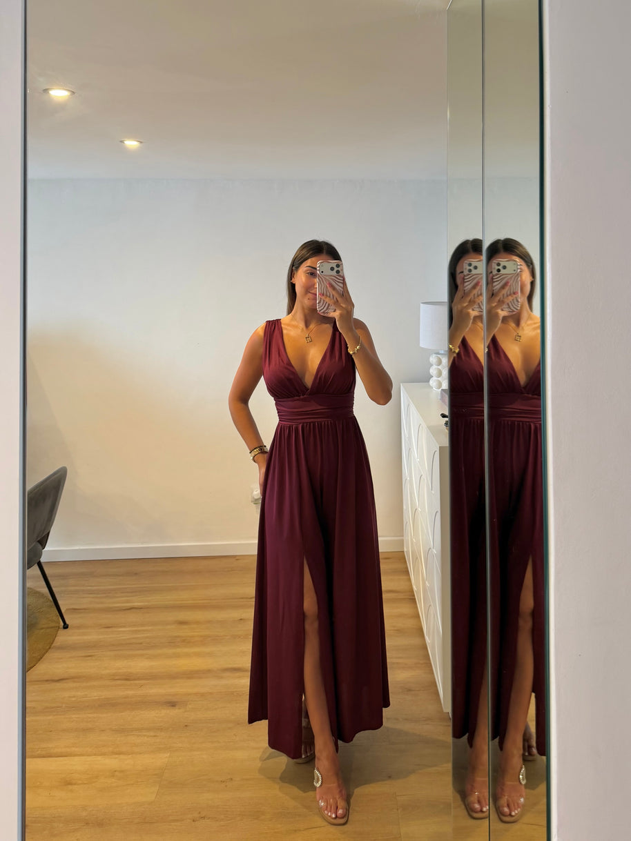 Vestido Fluido bordeaux