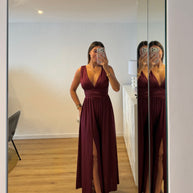 Vestido Fluido bordeaux