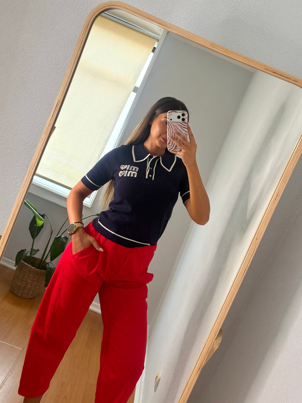 Blusa | Polo azul marinho