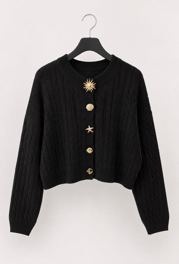 Blusa | Casaco botões dourados