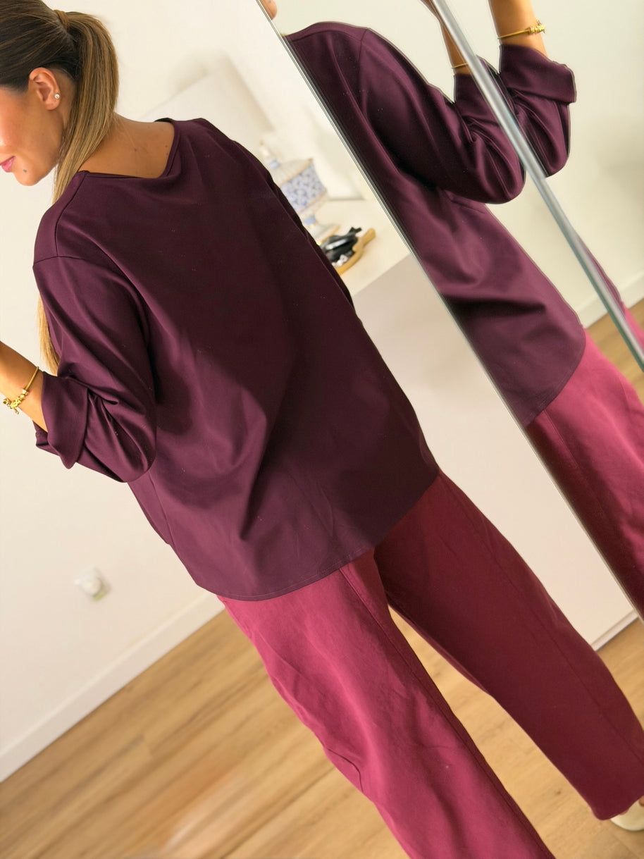 Camisola Assimétrica Bordeaux