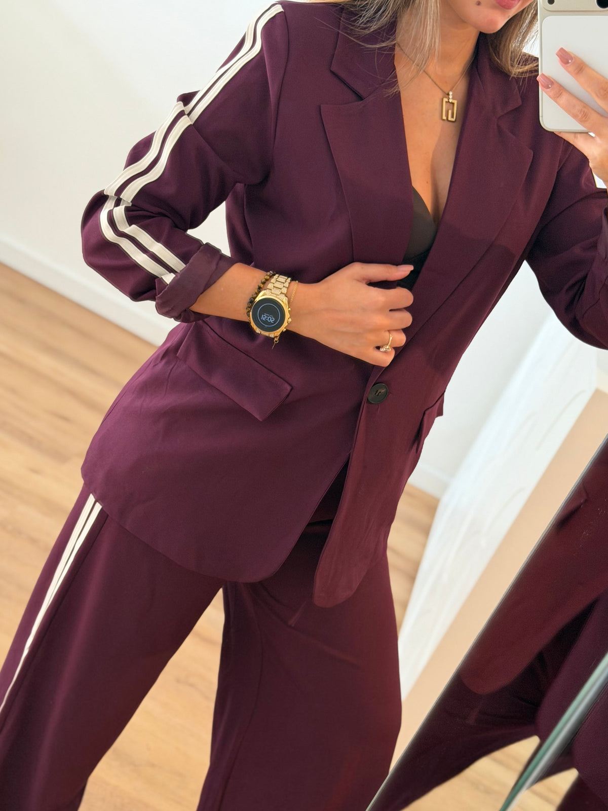 Conjunto blazer e calça Bordeaux
