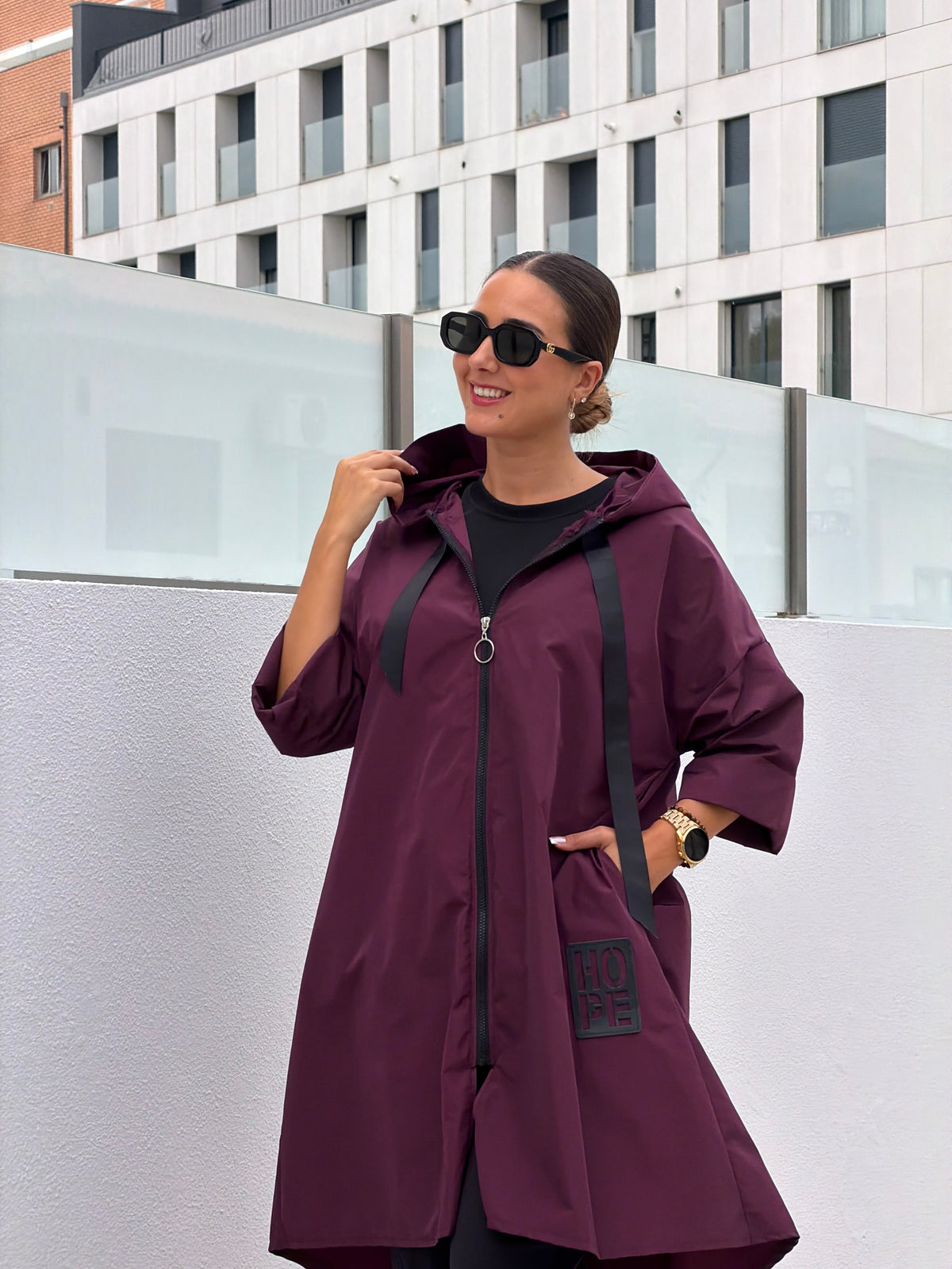 Parka Comprida Bordeaux