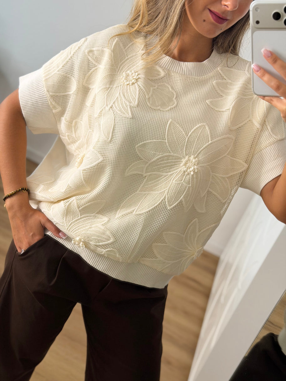 Blusa bordado floral