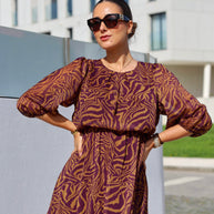 Vestido tipo zebra - lilás