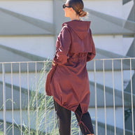 Casaco | parka impermeável bordeaux