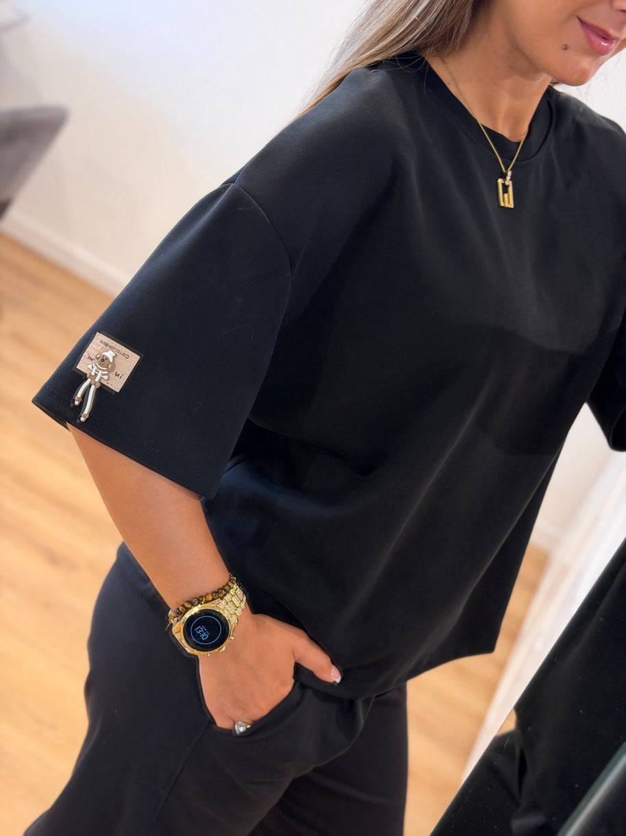 Camisola oversize toque macio | urso