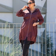 Casaco | parka impermeável bordeaux