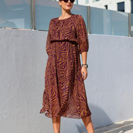 Vestido tipo zebra - lilás