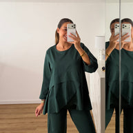 Conjunto pétala com calça BEST SELLER - verde escuro