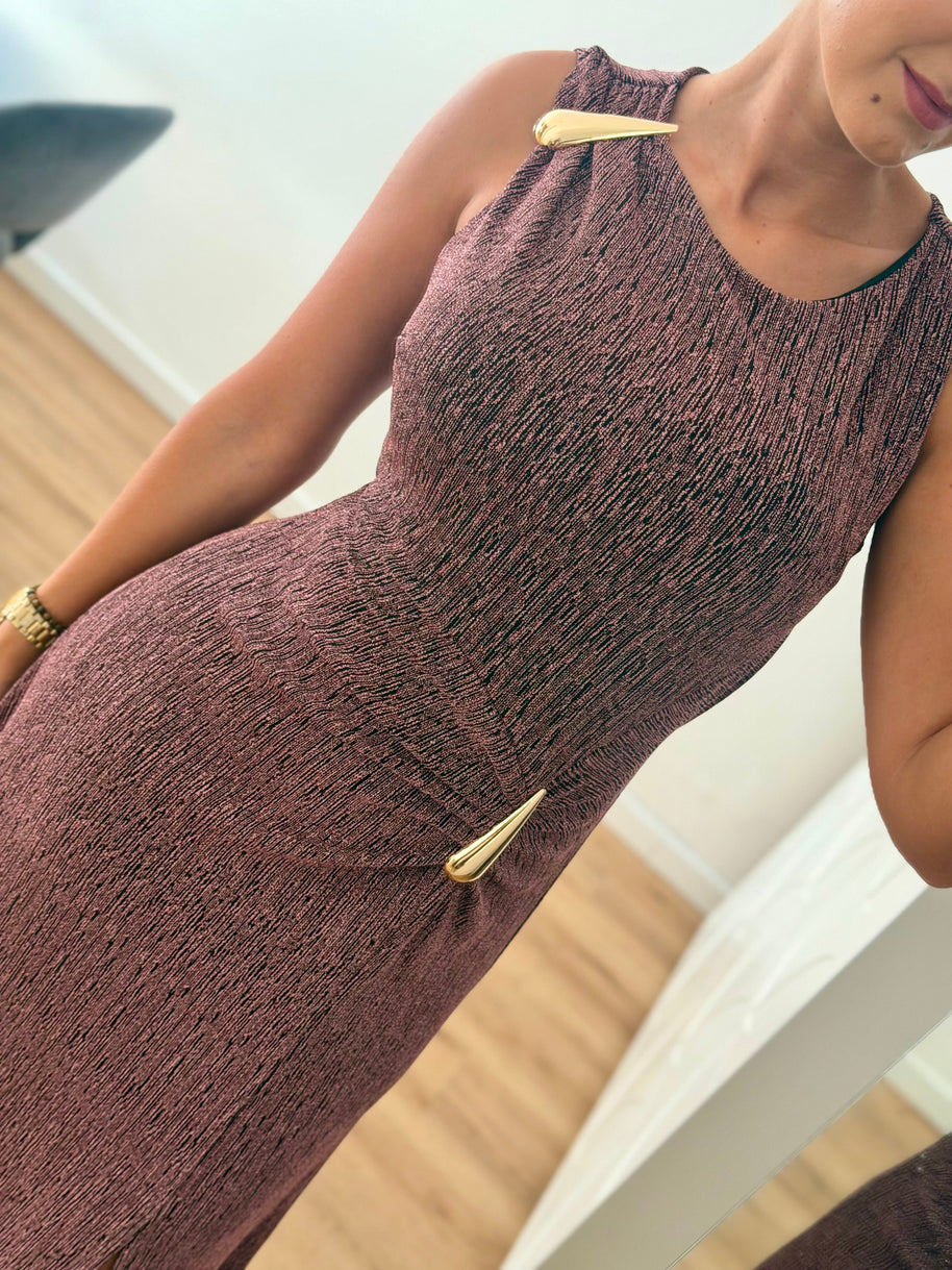 Vestido gota e racha - rosa
