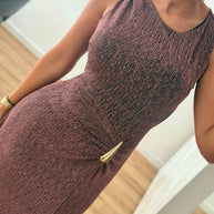 Vestido gota e racha - rosa
