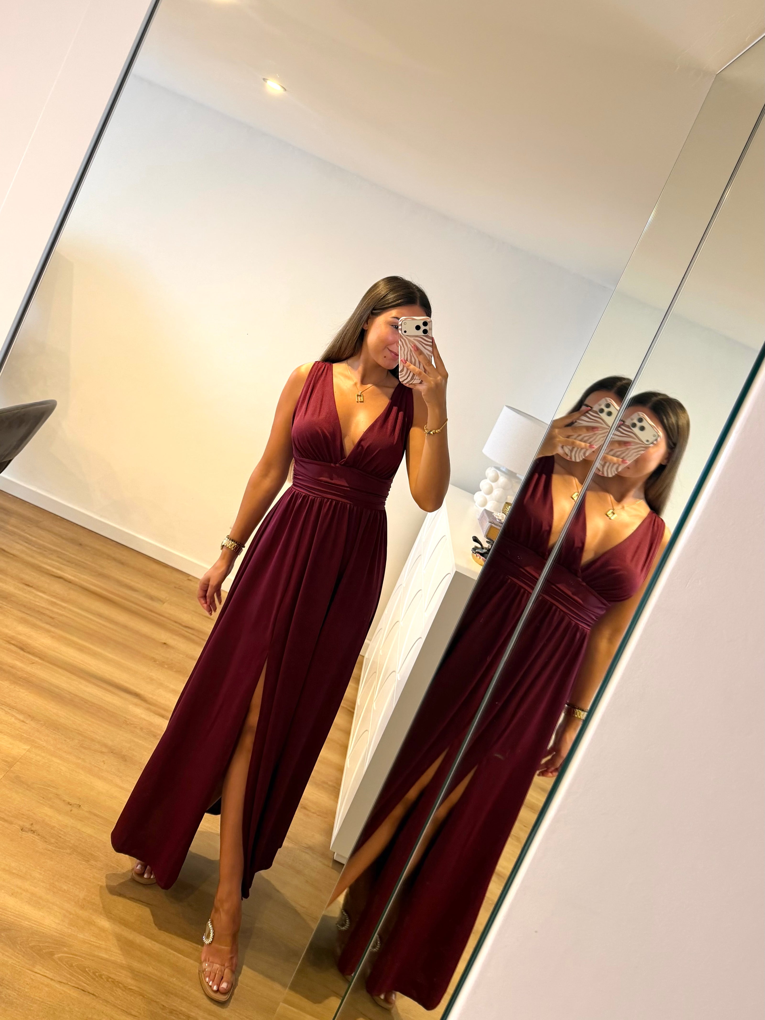 Vestido Fluido bordeaux