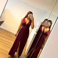 Vestido Fluido bordeaux