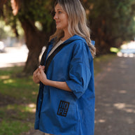 Parka Curta Azul Denim
