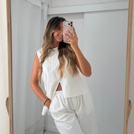 Conjunto branco com calção