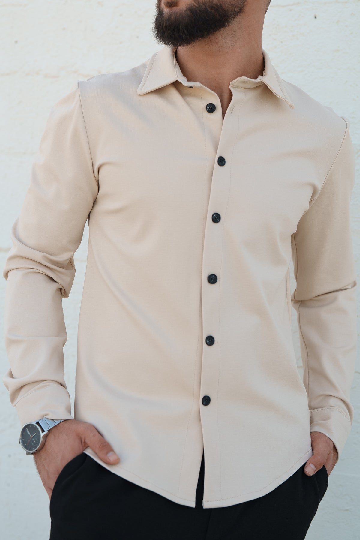 Homem | Camisa bege - toque macio