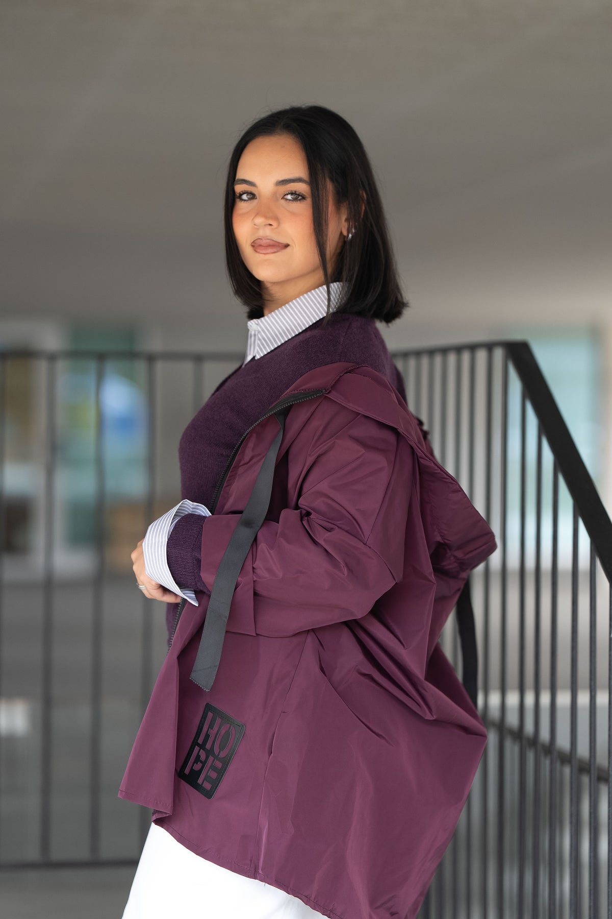 Parka Curta Bordeaux