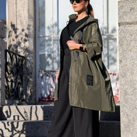 Long Hope Parka with Pockets, Khaki Green