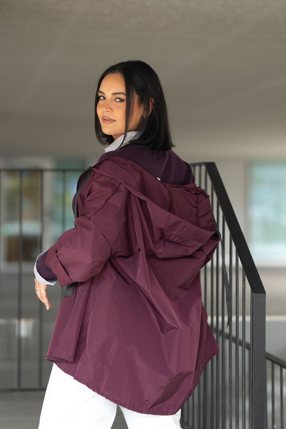 Parka Curta Bordeaux
