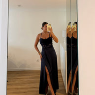 Vestido Elegance estilo corpete - azul marinho