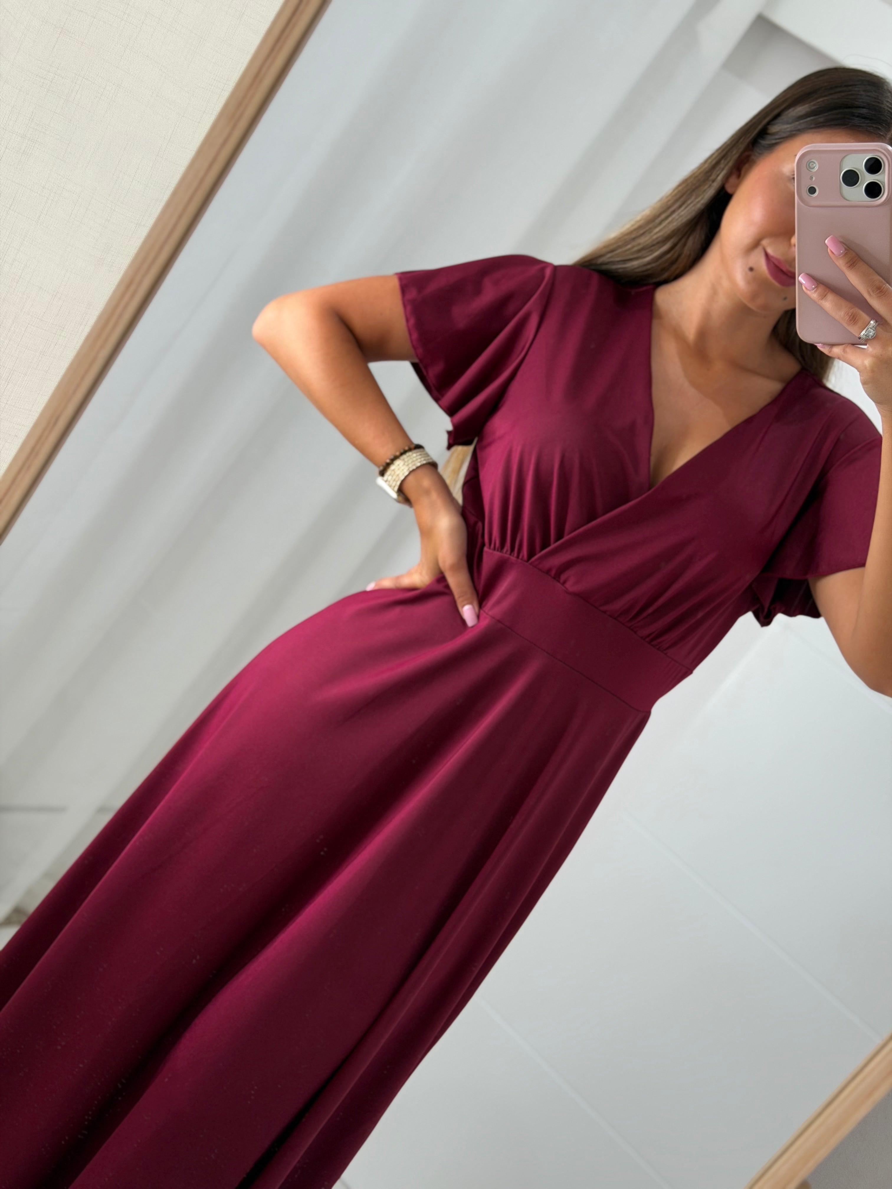 Vestido cerimónia - cor de vinho