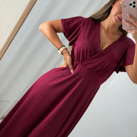 Vestido cerimónia - cor de vinho