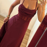 Vestido Elegance estilo corpete - bordô