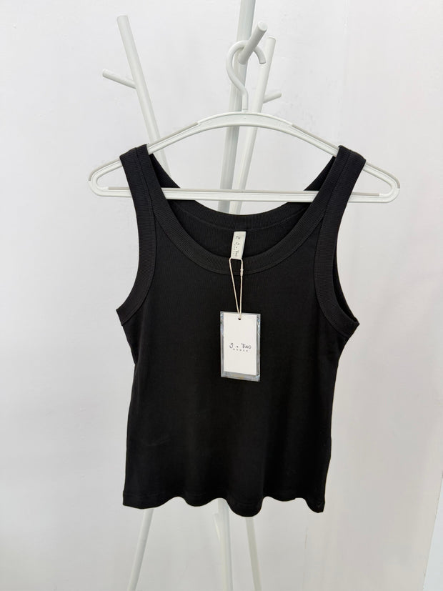 Blusa | Top Com Elastano Preto