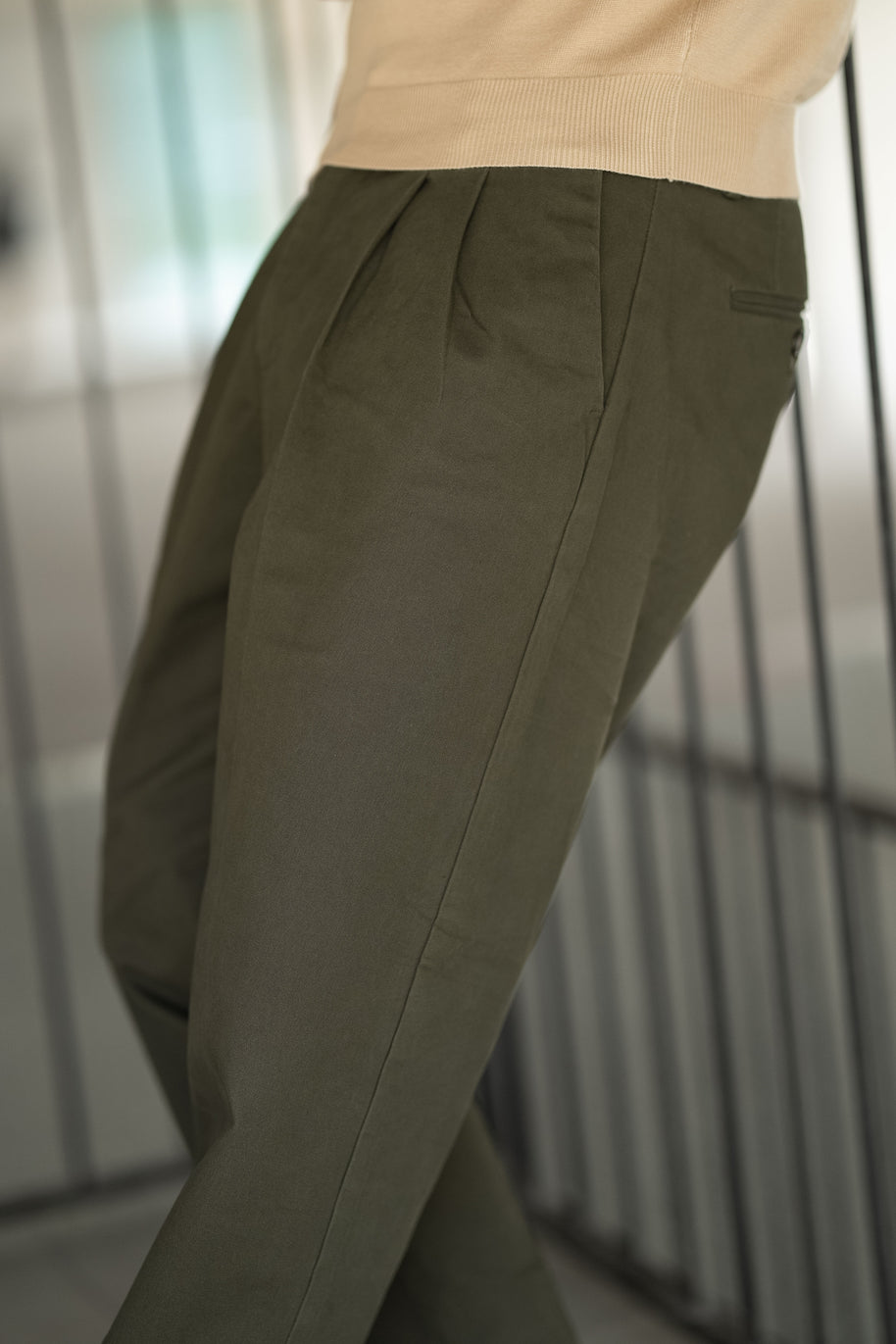 Homem | Calça verde sarja