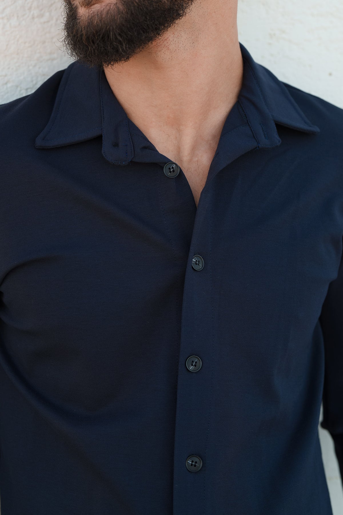 Homem | Camisa azul marinho - toque macio
