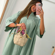 Vestido verde água