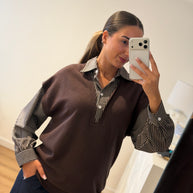 Camisola com camisa inclusa