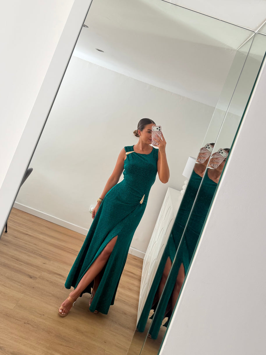 Vestido gota e racha - verde