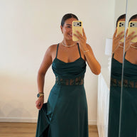 Vestido Elegance estilo corpete - verde