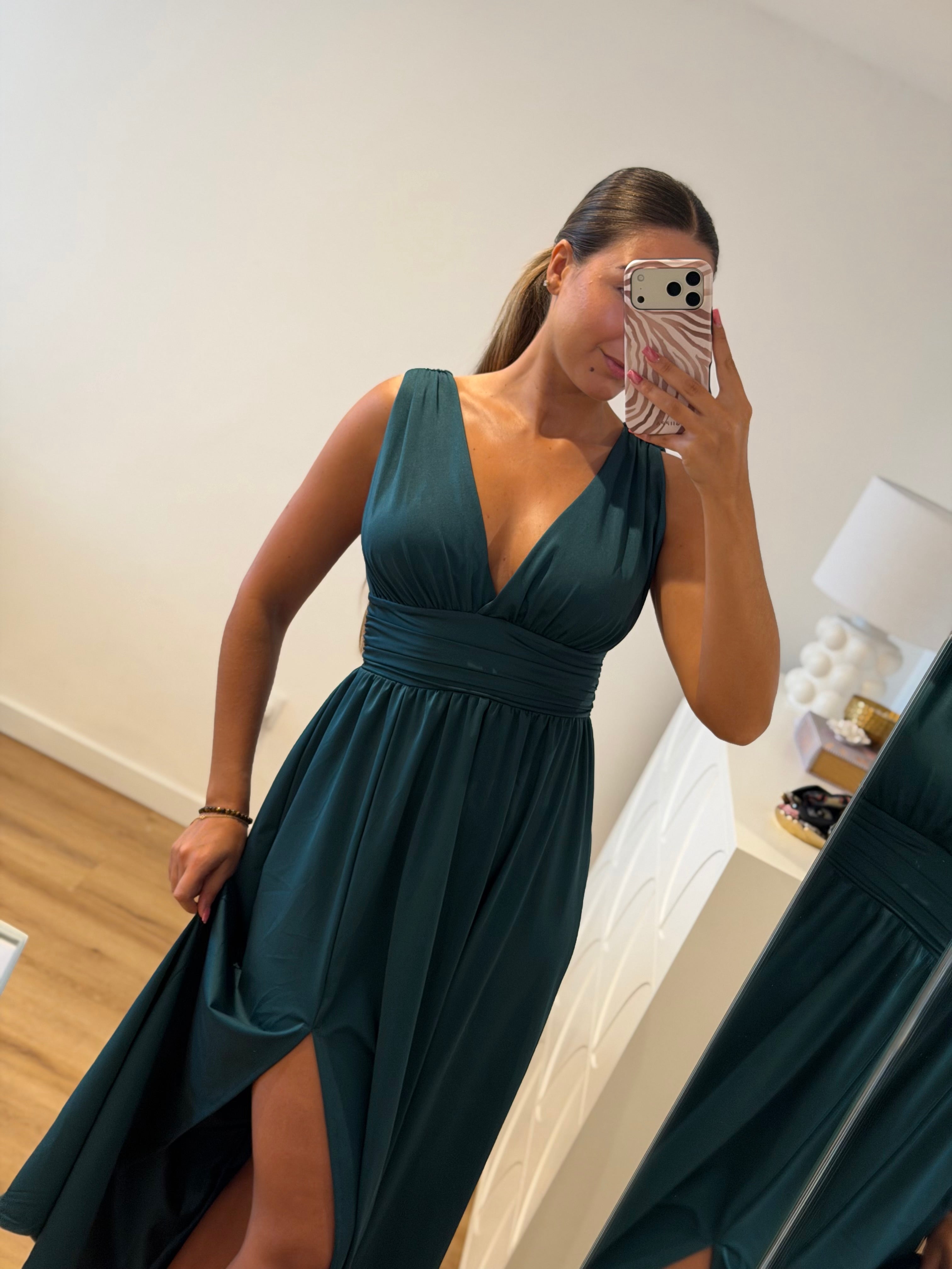 Vestido Fluido verde