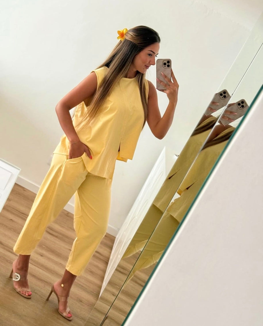 Conjunto Assimétrico amarelo